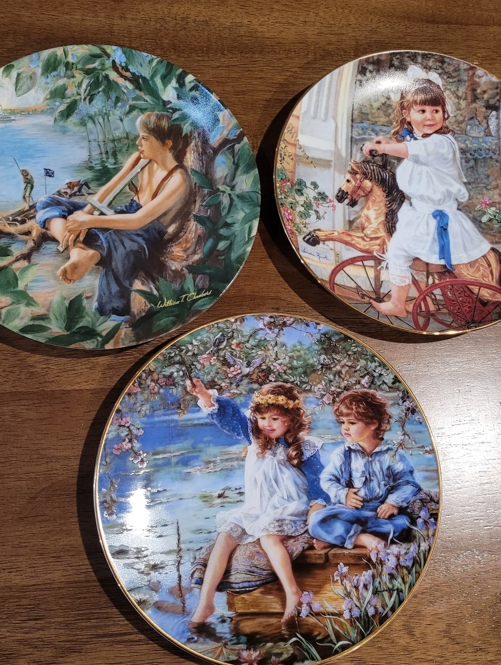Vintage Limited Edition Plates Bundle Of 3 Tom Sawyer, Patience, Me And My Pony